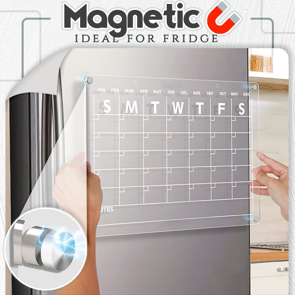 Magnetic Fridge Editable Calendar Planner