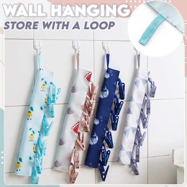 Portable Folding Clothespin Hanger Rack