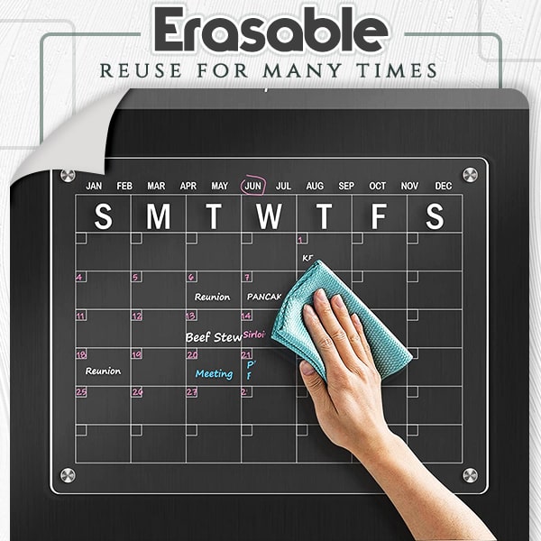 Magnetic Fridge Editable Calendar Planner