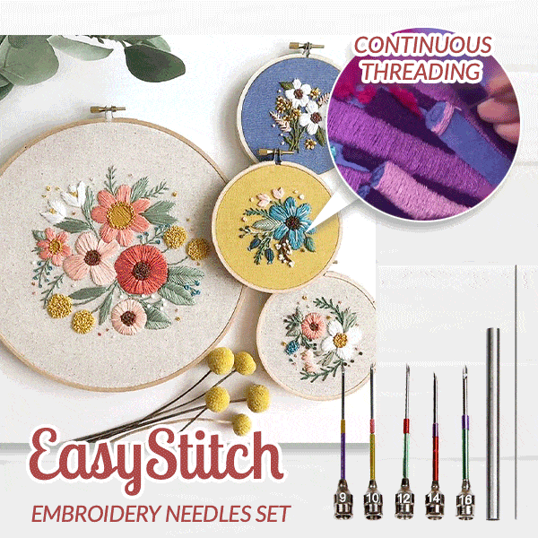 EasyStitch Embroidery Stitching Punch Needles (Set of 7)