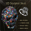 Load image into Gallery viewer, 3D Crystal Skull Ring